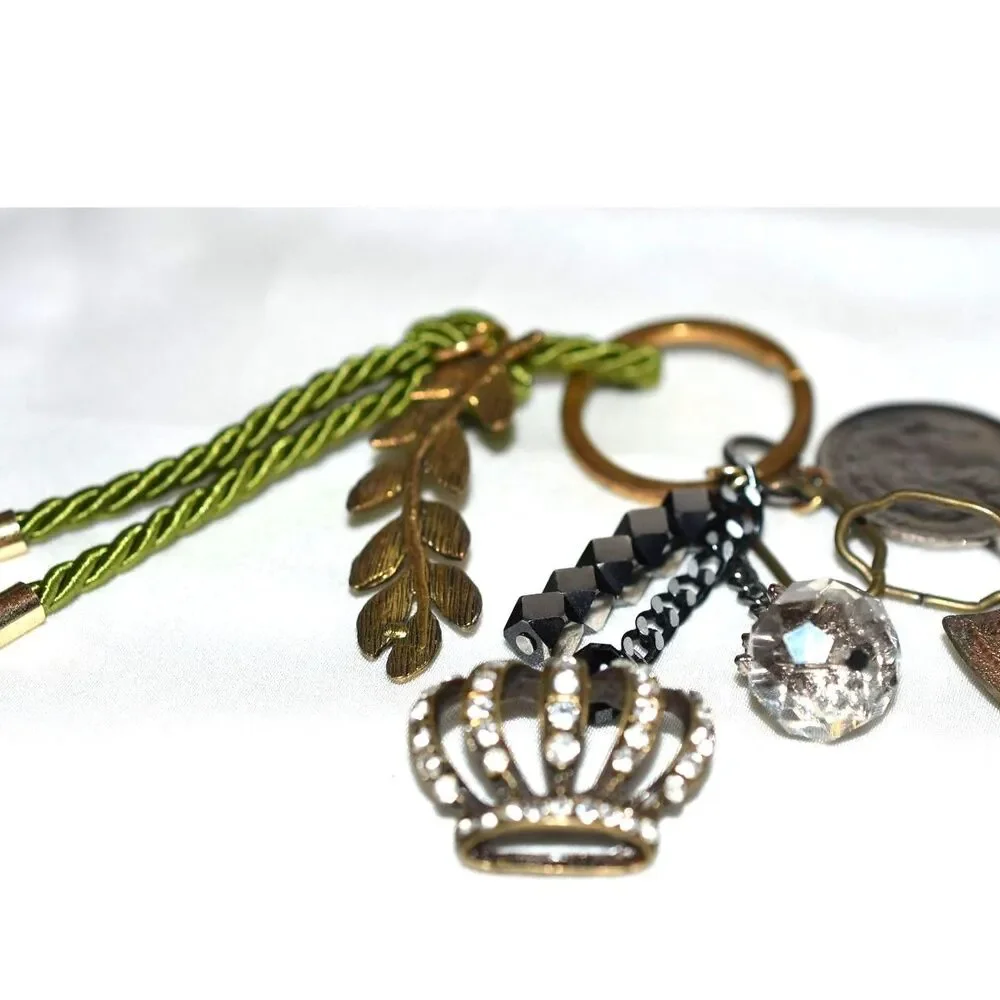 Vintage Style Boho Multi Charms Gold/Brass Tone 4.5